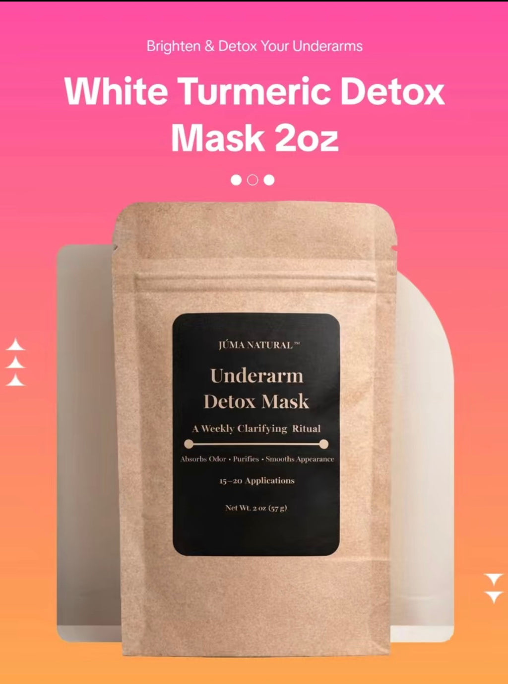 Underarm Detox Mask White Turmeric | Juma Naturals