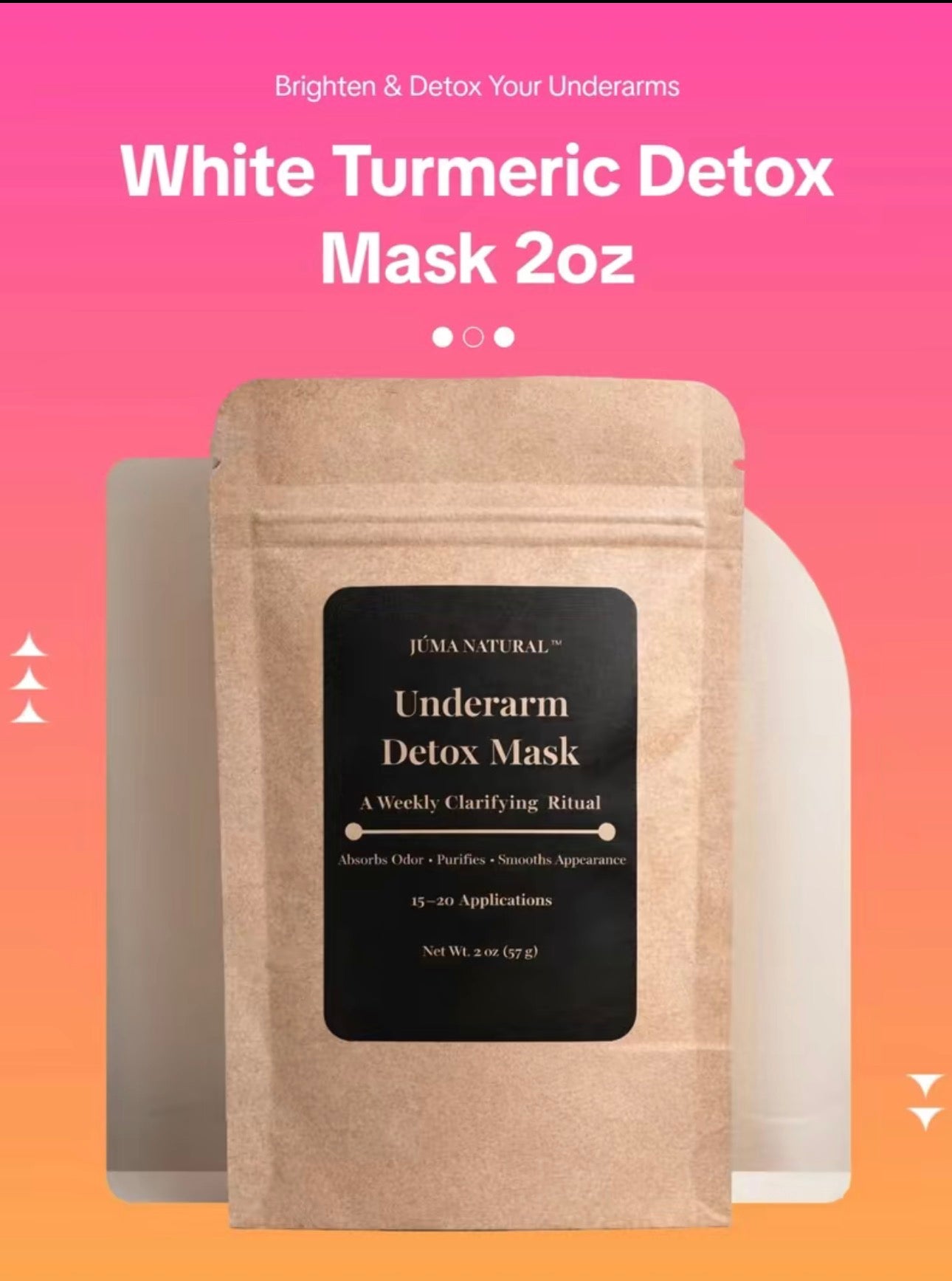 Underarm Detox Mask White Turmeric | Juma Naturals